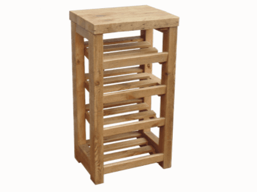 Tall boy rustic shoe rack 8 -12 pairs