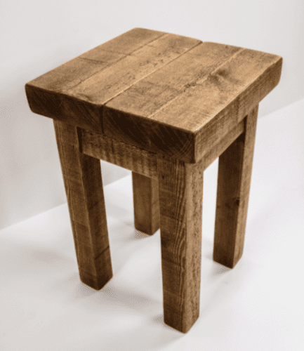 Tortuga Rustic 12x12 inch wooden side table