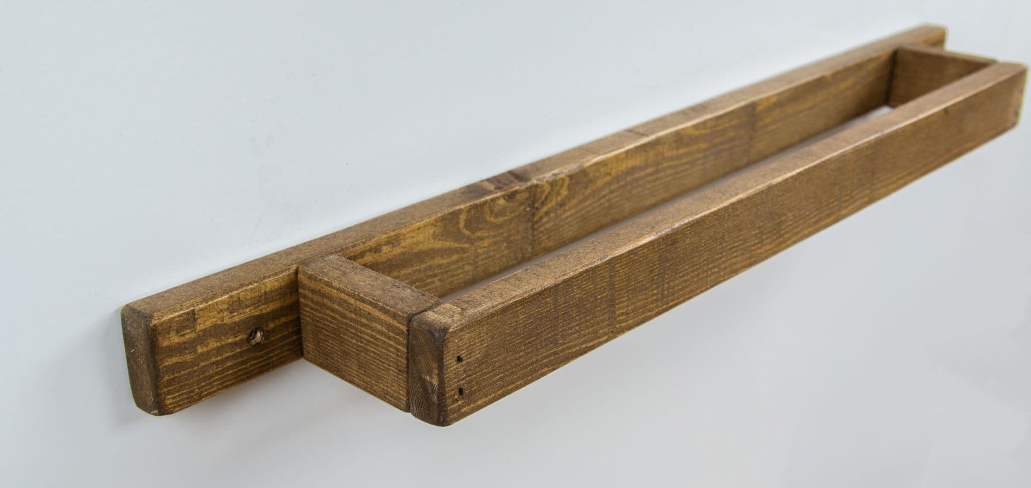 Tortuga rustic wooden towel rail