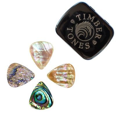 Abalone Tones Mixed Tin of 4 Guitar Picks