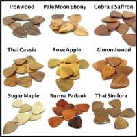 Exotic Timber Custom Guitar Pick - You can add Personalisation - 18 Timber Options