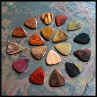 Exotic Timber Custom Guitar Pick - You can add Personalisation - 18 Timber Options