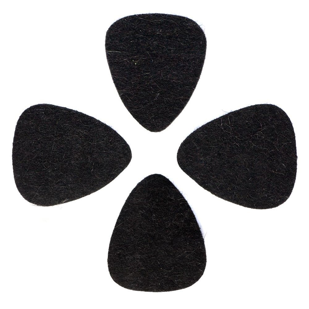 Felt Tones Black 4 Ukulele Picks Timber Tones