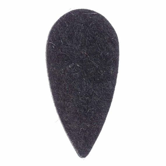 Felt Tones Teardrop - Black - 1 Ukulele Pick | Timber Tones