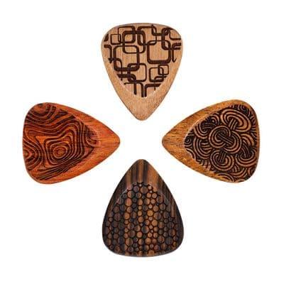Laser Tones Grip Mixed Pack of 4 Guitar Picks