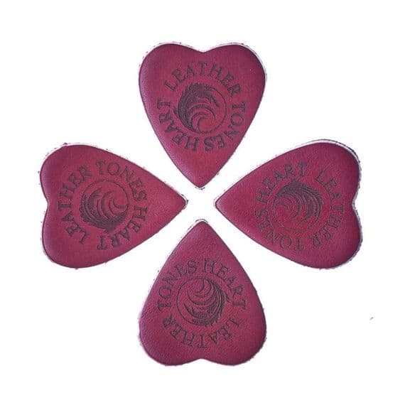 Leather Tones Heart - Cognac - 4 Picks | Timber Tones