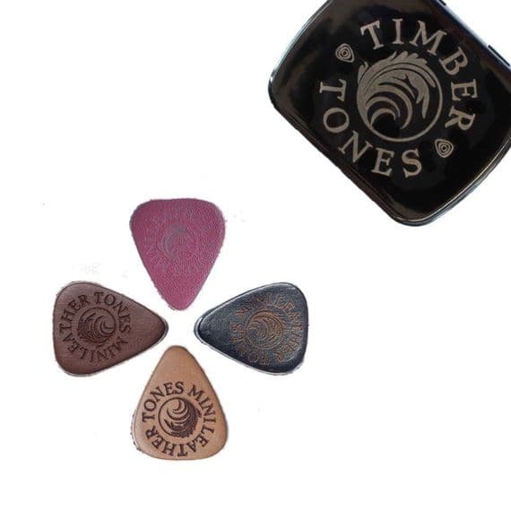 Leather Tones Mini - Tin of 4 Picks | Timber Tones