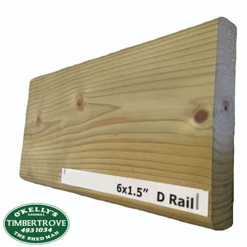 150 x 35mm D Rail Treated
