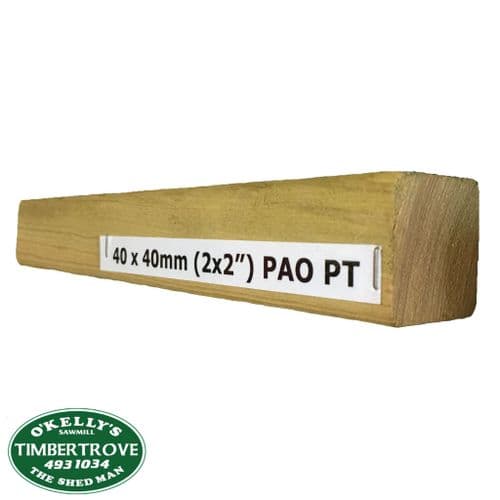2 x 2" (40 x 40mm) PAO Eased Edge Treated Timber