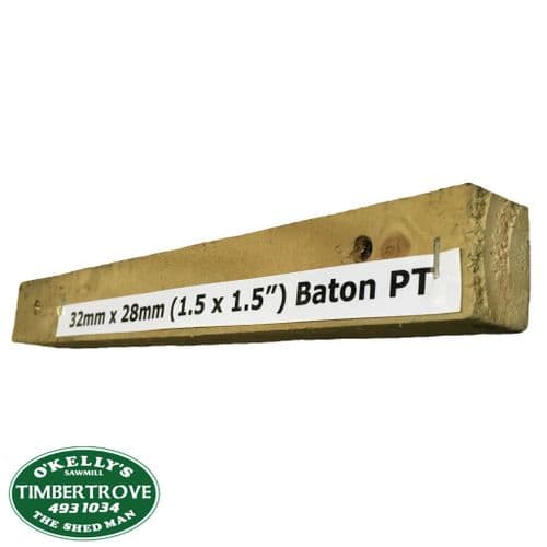 32 x 28mm Sawn Timber Treated