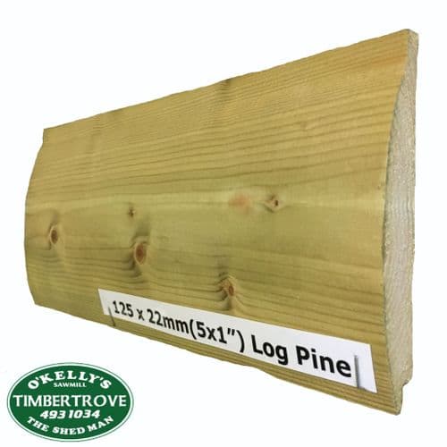 5 x 1 (125 x 22mm) Log Effect Treated Timber