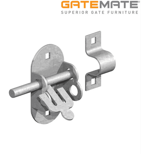 GateMate Oval Padbolt 4" Galvanised