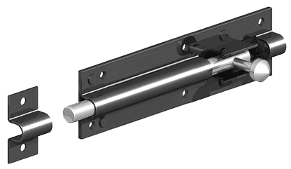 GateMate Tower Bolt Epoxy Black