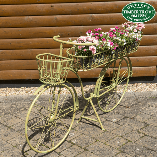 Green Bicycle Planter