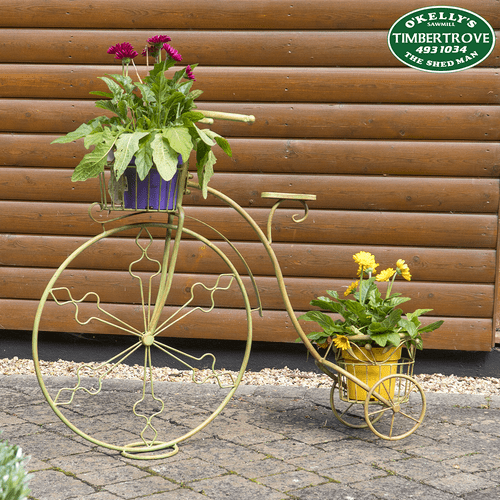Green Tricycle Plant Stand