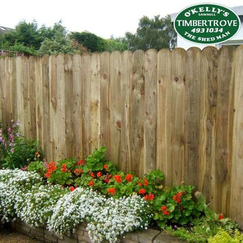 Round Top Closeboard Fencing Panel