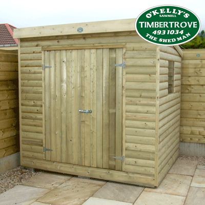 Timber Lean To Shed | Flat Roof Shed Dublin | Sloped Roof Garden Shed