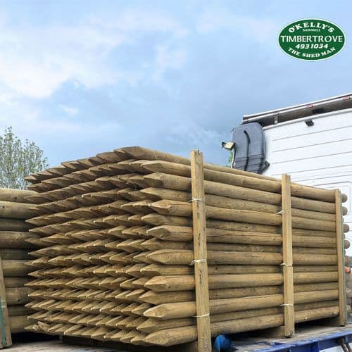 Tree Stakes - Round Timber Posts