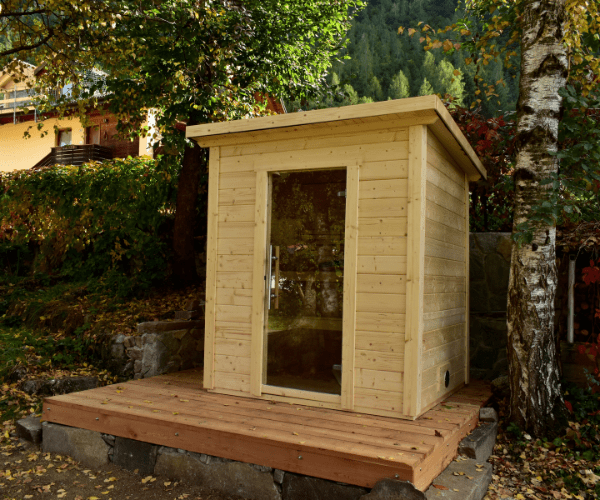 outdoor sauna modern timbertrove