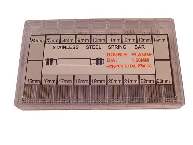 270 Piece Spring Bar Set for Watch Straps | Watch Tools | Watch Straps and Bands| Watch Glass and Crystals | Cleaning | Watch Parts | Watch Hands | Vintage Watch Parts | Watch Batteries | Clock Parts