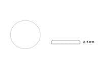 2.5mm Replacement Plain Flat Watch Glass