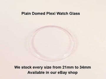21mm-48mm PLEXI-GLASS Plastic Watch Crystal Double Domed Quality Spare Part