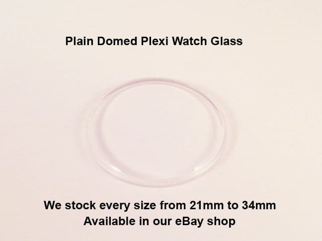 21mm-48mm PLEXI-GLASS Plastic Watch Crystal Double Domed Quality Spare Part