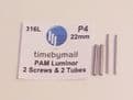 2X Tubes 2X Screws For PANERAI LUMINOR Lug Strap 22mm 24mm 26mm Watch 316L