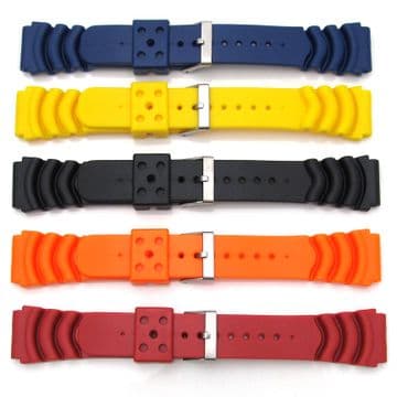 5X Mens Watch Strap Band For SEIKO MONSTER Rubber Divers Diving 20mm 22mm - S61