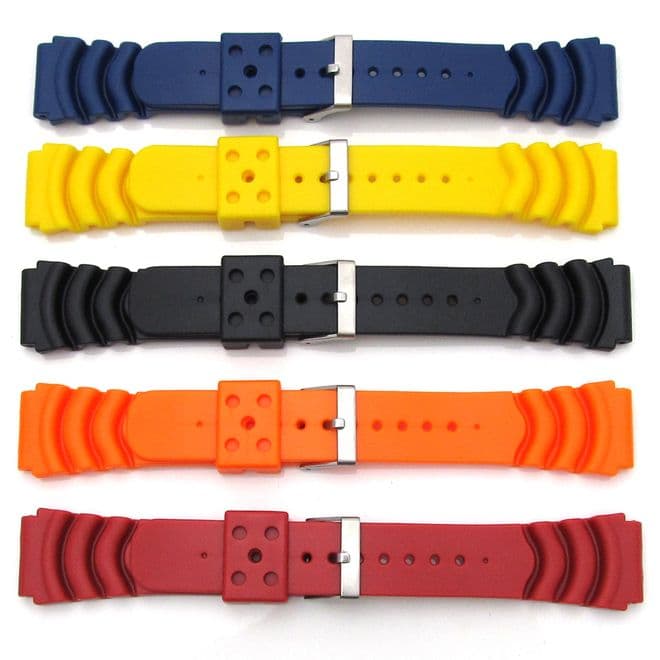 Aftermarket Seiko MONSTER Rubber 20mm Strap | Watch Straps and Bands | Watch Tools | Watch Glass and Crystals | Cleaning | Watch Parts | Watch Hands | Vintage Watch Parts | Watch Batteries | Clock Parts