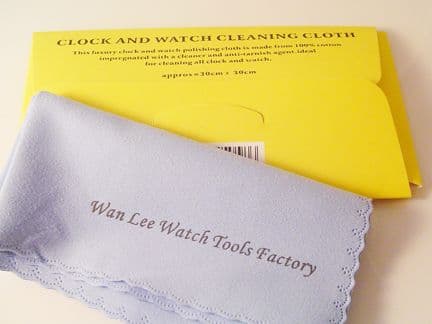 Watch Case and Crystal Cleaning Cloth | Watch Tools | Watch Straps and Bands| Watch Glass and Crystals | Cleaning | Watch Parts | Watch Hands | Vintage Watch Parts | Watch Batteries | Clock Parts