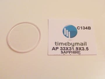 Audemars Piguet 33mm X 3.5mm Sapphire Replacement Watch Crystal