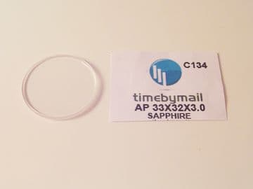 Audemars Piguet 33mm X 3mm Sapphire Replacement Watch Crystal