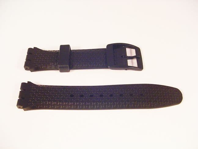 Black 19/22mm Swatch Chronograph Watch Strap | Watch Straps and Bands | Watch Tools | Watch Glass and Crystals | Cleaning | Watch Parts | Watch Hands | Vintage Watch Parts | Watch Batteries | Clock Parts
