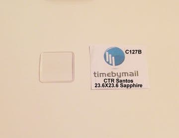 Cartier Sapphire Santos 23.6mm X 23.6mm Replacement Crystal - C127B