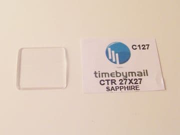 Cartier Sapphire Santos 27mm X 27mm Replacement Crystal - C127C