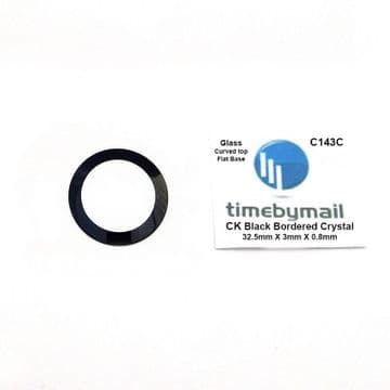 For CALVIN KLEIN Watch 32.5mm BLACK Bordered Glass Crystal NEW Spare Part