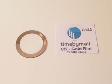 For CALVIN KLEIN Watch 32.5mm GOLD Bordered Glass Crystal NEW Spare Part