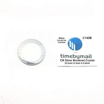 For CALVIN KLEIN Watch 32.5mm SILVER Bordered Glass Crystal NEW Spare Part