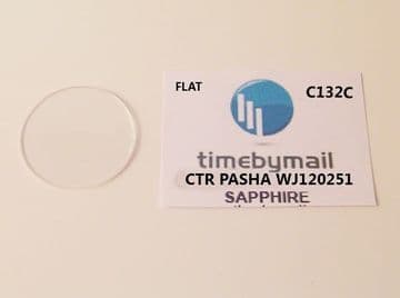 For CARTIER PASHA WJ120251 Round Flat SAPPHIRE Watch Crystal Glass Part