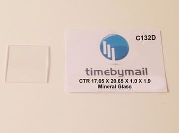 For CARTIER TANK 17.65mm X 20.65mm X 1mm Watch Glass Crystal Spare Part - BEST SELLER