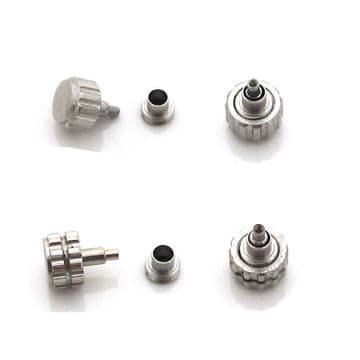 For Casio Screw Down Locking WATCH CROWN & Tube Silver Replacement Spare Part