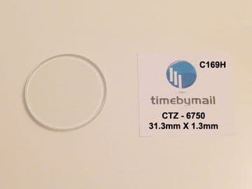 For CITIZEN 6750 G70196 Chronograph Watch Glass Crystal 31.3mm Spare Part