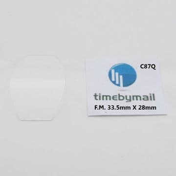 For FRANCK MULLER Watch 33.5mm X 28mm X 1mm Glass Crystal New Spare Part