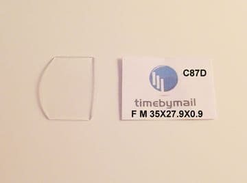 FOR FRANCK MULLER Watch Glass Crystal 35mm X 27.9mm X 0.9mm New Spare Part