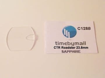 For Lady's CARTIER ROADSTER Sapphire Watch Glass Crystal 23.8mm Spare Part C128B