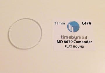 For MIDO 8679 COMMANDER Watch Glass Crystal 33mm New Replacement Spare Part