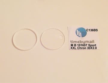 For MONTBLANC 101657 Star Watch Sapphire Crystal Glass Date MONT BLANC