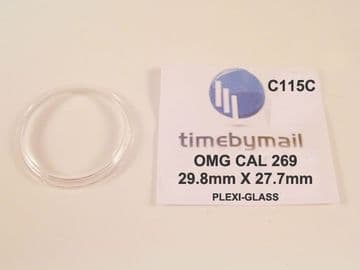For OMEGA 121.001 Cal 269 New Watch Plexi-Glass Crystal Replacement 29.8mm