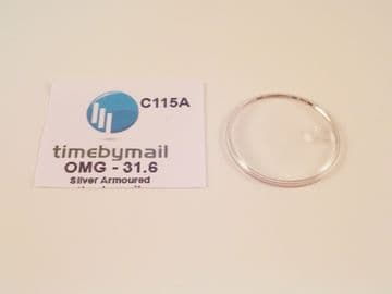 For OMEGA SEAMASTER 31.6mm Date Silver Armoured Watch Plexi-Glass Crystal Part